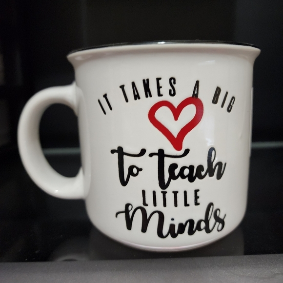 White and black Teacher coffee cup NWT - Picture 2 of 4